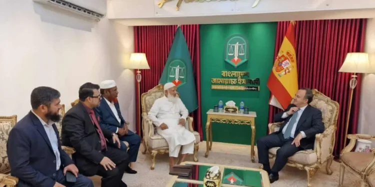 জামায়াত আমিরের সঙ্গে স্প্যানিশ রাষ্ট্রদূতের সাক্ষাৎ